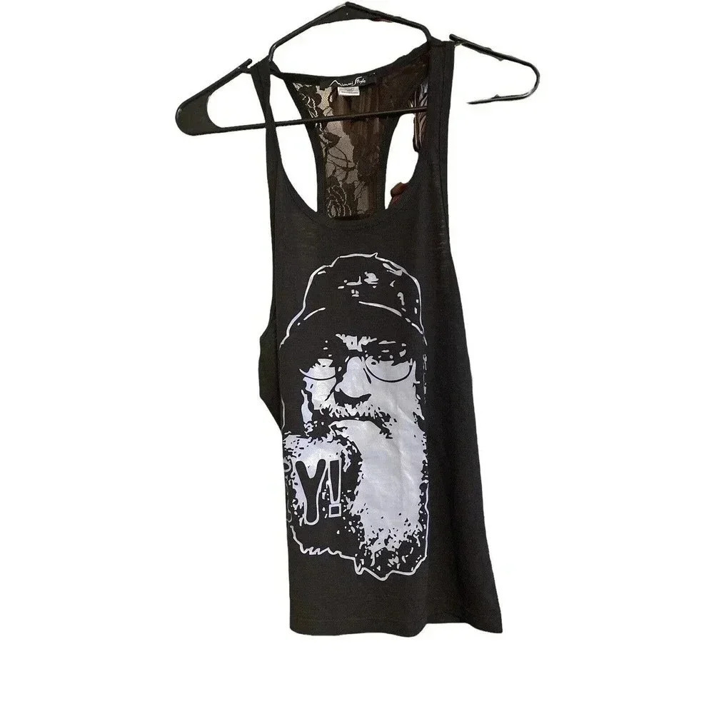 MIAMI STYLE SIZE MEDIUM BLACK TANK TOP SHIRT DUCK DYNASTY